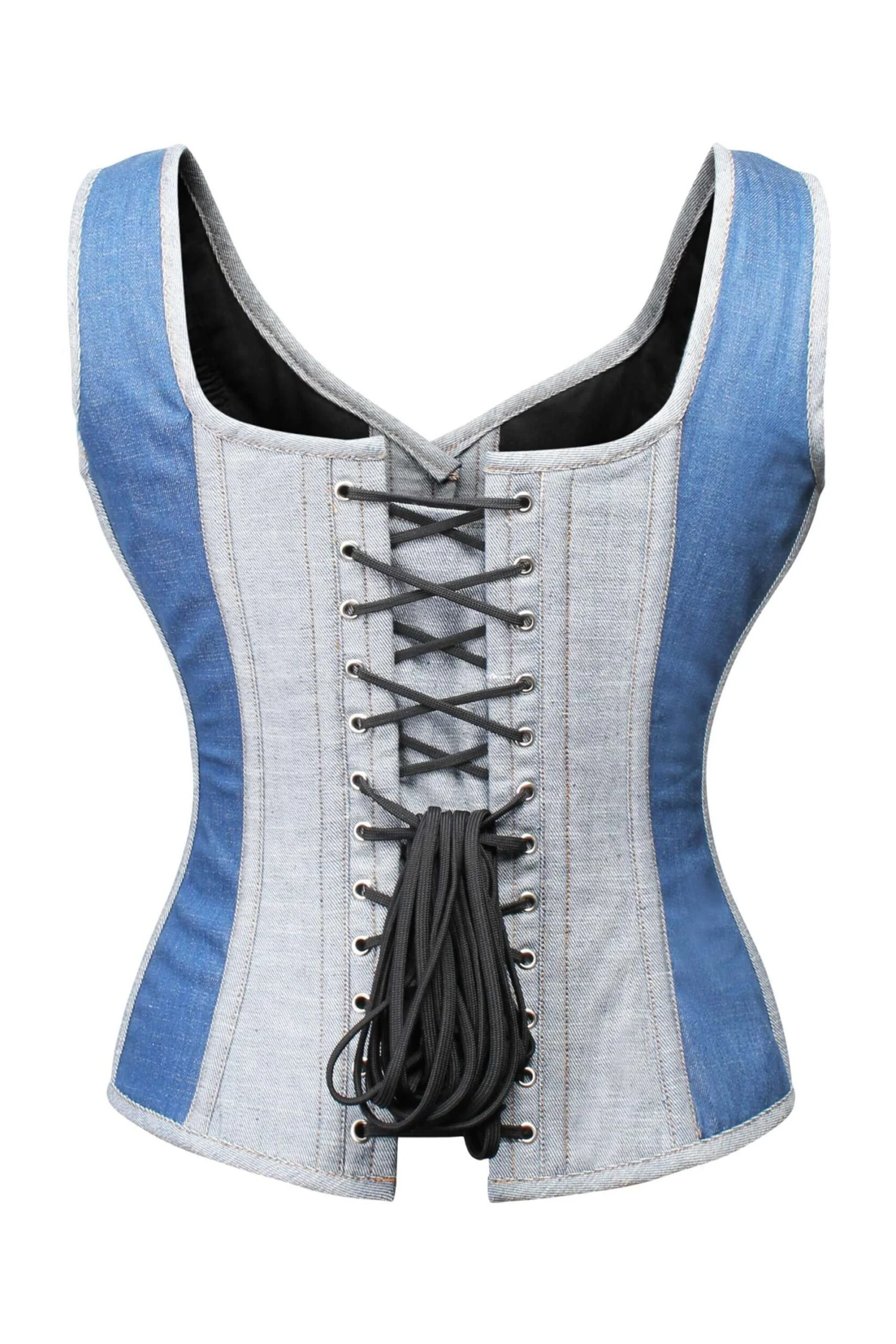 Double Denim WaistCoat Corset 12 Double Denim WaistCoat Corset - Image 12