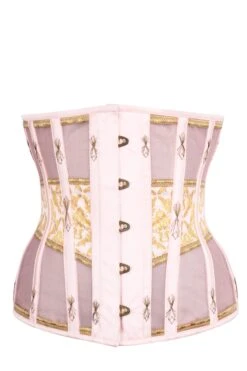 Historically Inspired Peach And Gold Underbust Corset -Corset Story WTS925 1