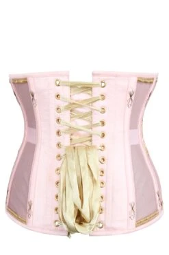Historically Inspired Peach And Gold Underbust Corset -Corset Story WTS925 3
