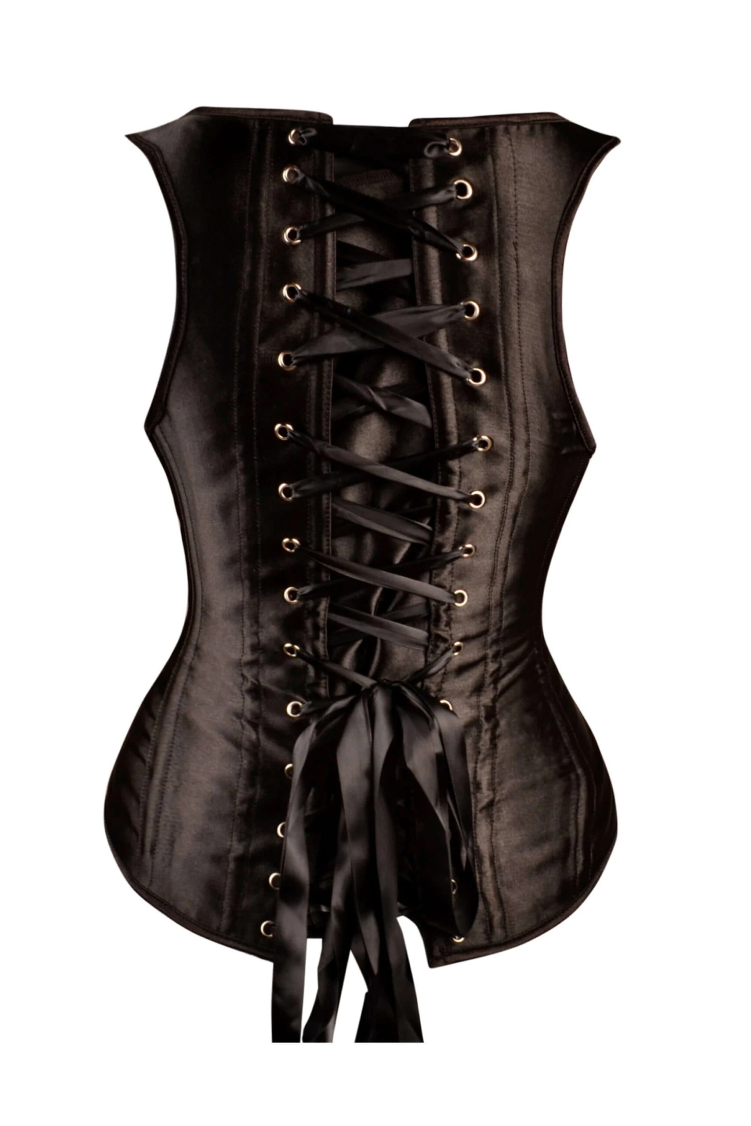 Black High Back Underbust Corset With Straps 5 Black High Back Underbust Corset With Straps - Image 5