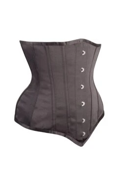 Instant Shape Black Satin Longline Underbust -Corset Story csft065 side 1