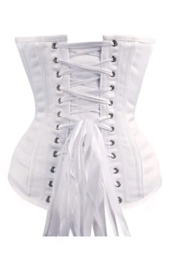 Instant Shape White Satin Overbust -Corset Story csft068back 1