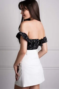 Cotton Astronomy Print Sleeved Corset Top -Corset Story fts002 3