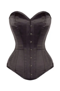 Classic Long Black Waist Taming Corset -Corset Story my 059 front 1 10