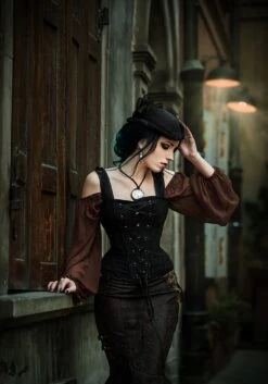 Vintage Inspired Overbust With Angled Panels And Shoulder Straps 22 Vintage Inspired Overbust With Angled Panels And Shoulder Straps -Corset Story vicsfa1011jbk a 1400x 2000