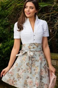 Short Sleeved White Cotton Corset Shirt -Corset Story white shirt