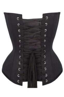 Black Waist Training Overbust Corset -Corset Story wt 004 back 3