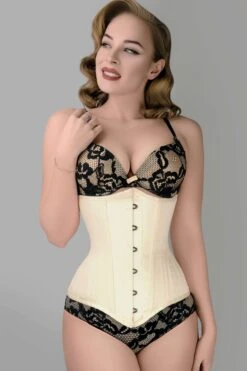 Cream Expert Waist Training Underbust Longline With Hip Gores -Corset Story wt 017 1 1