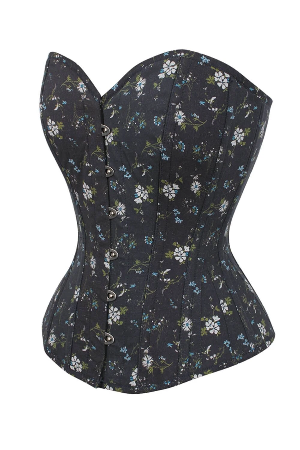 Ditsy Floral Printed Cotton Overbust Corset 8 Ditsy Floral Printed Cotton Overbust Corset - Image 8