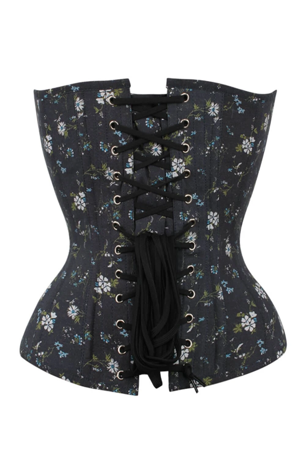 Ditsy Floral Printed Cotton Overbust Corset 10 Ditsy Floral Printed Cotton Overbust Corset - Image 10
