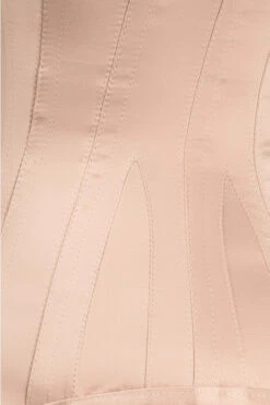 Champagne Matt Satin Longline Waist Taming Overbust -Corset Story wtvic017 model 1